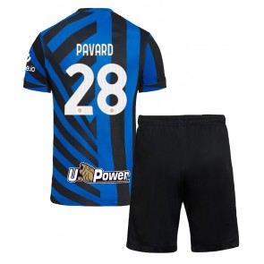 Billiga Inter Milan Benjamin Pavard #28 Hemmatröja Barn 2024-25 Kortärmad (+ Korta byxor)